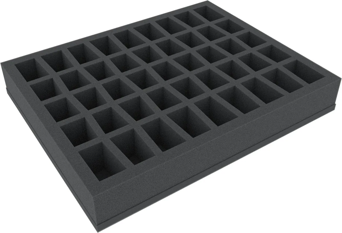 FS050C5BO 50 mm Full-Size foam tray with 45 compartments