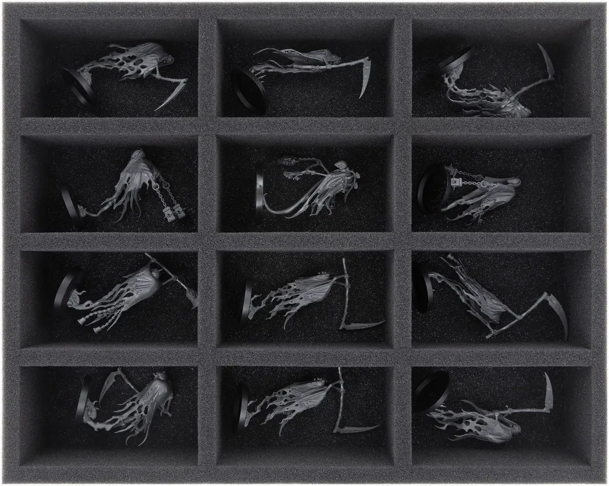 FS055WH23 55 mm foam tray for Warhammer - 12 compartments