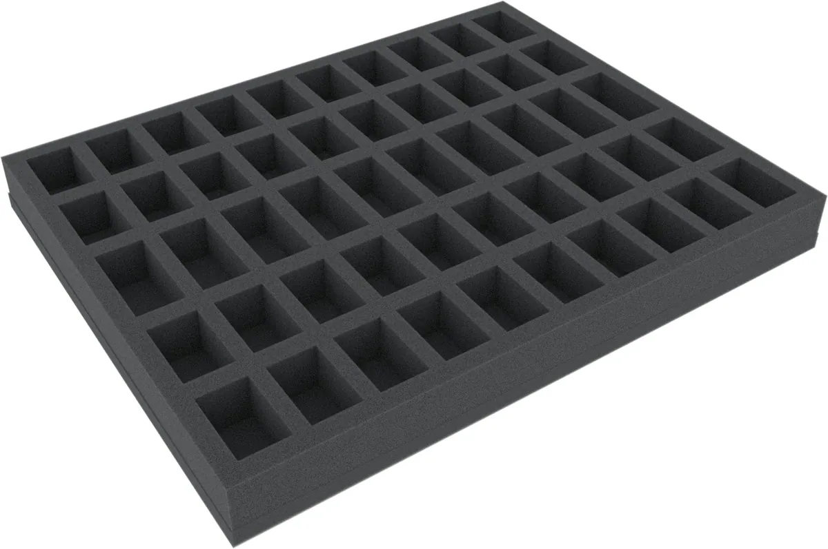 FSEB040BO 40 mm Full-Size foam tray with 50 compartments