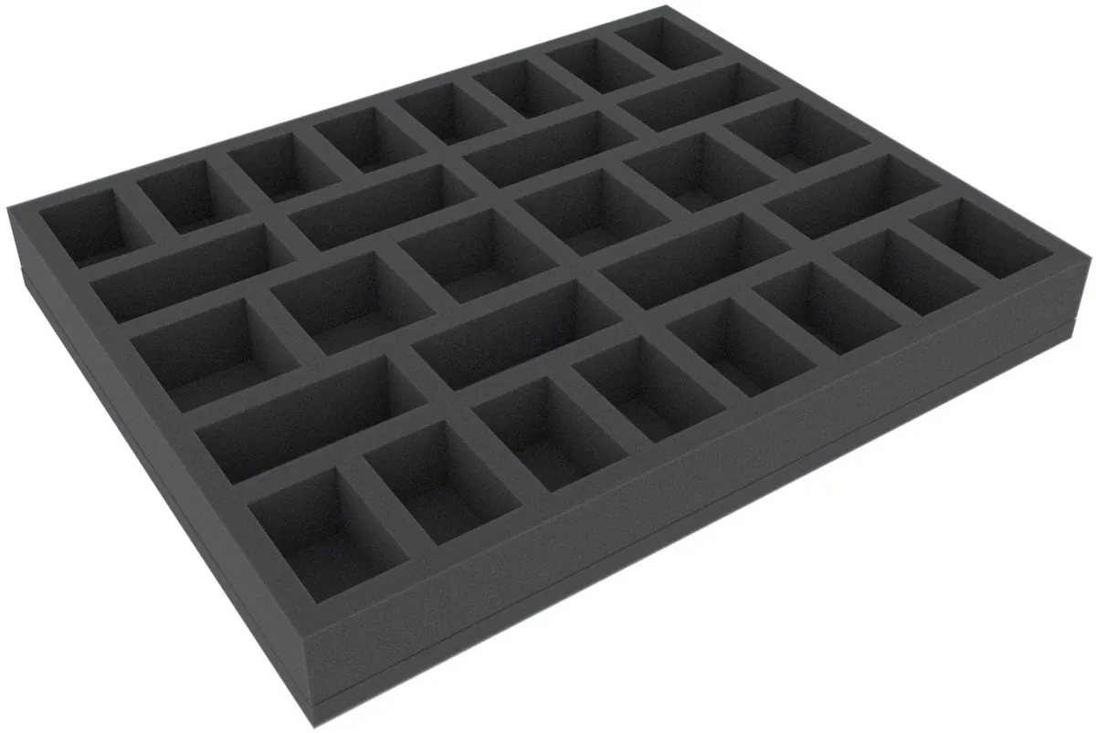 FSFJ040BO Full-Size foam tray with 30 compartments