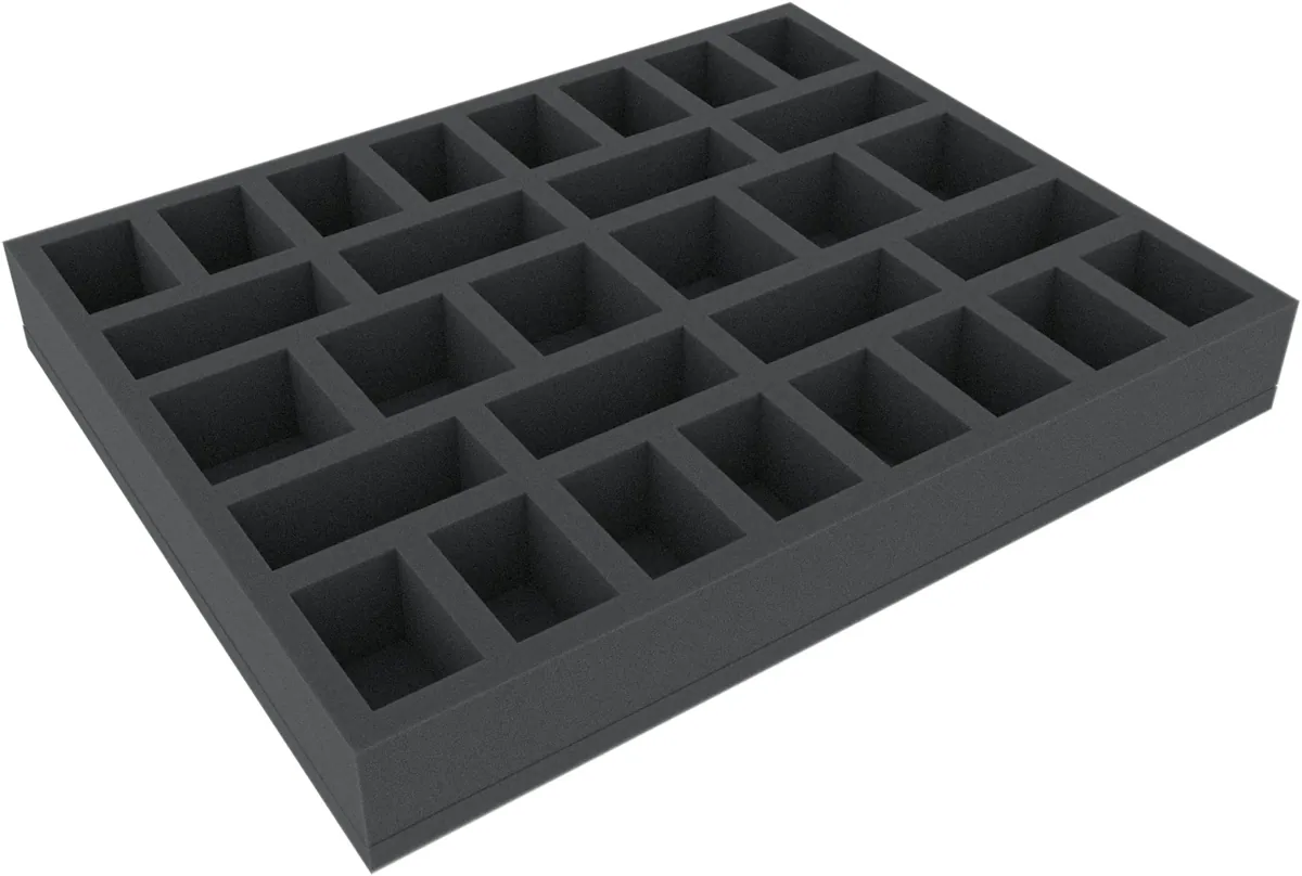FSFJ045BO 45 mm Full-Size foam tray with 30 compartments