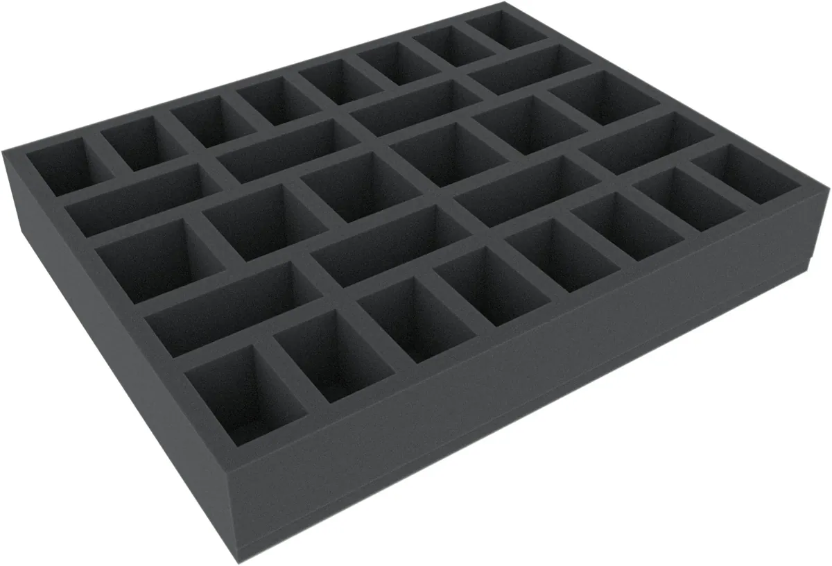 FSFJ055BO 55 mm full-size foam tray with 30 compartments
