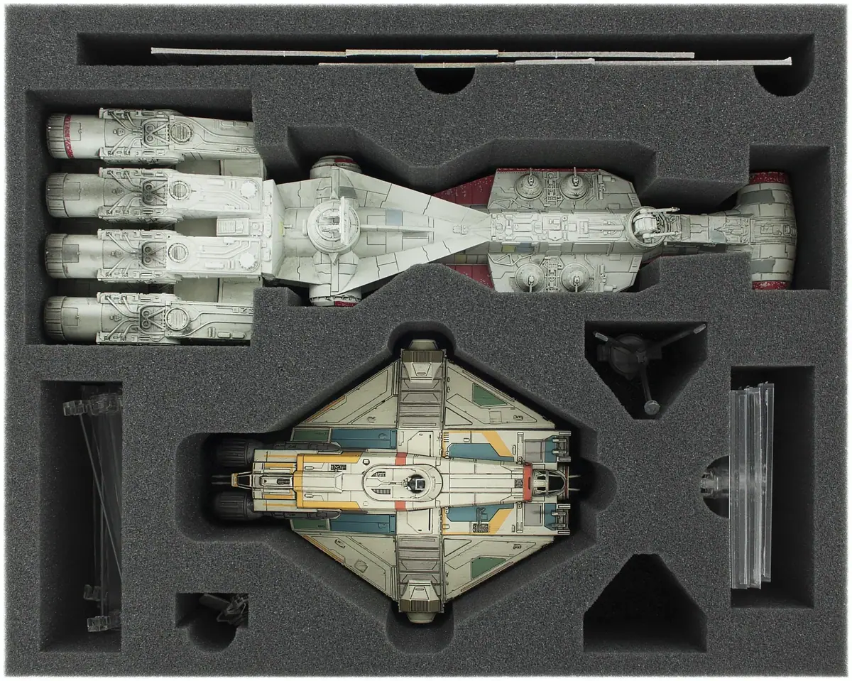 FSJN090BO 90 mm full-size foam tray for Star Wars X-WING Tantive IV (CR90) and Ghost