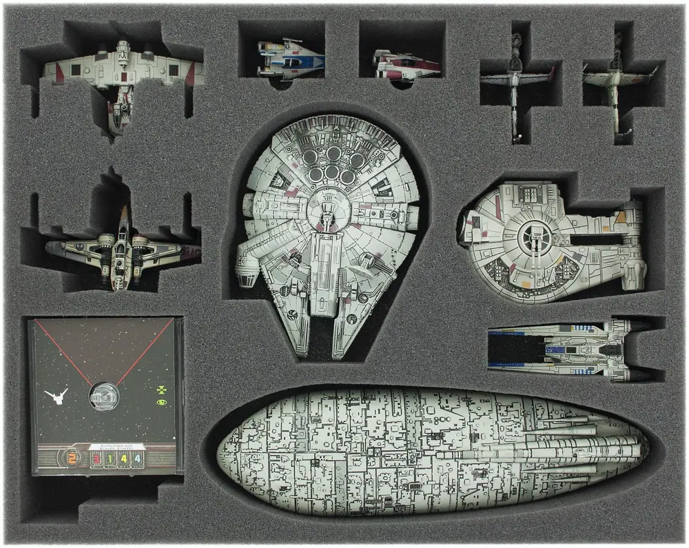 FSJP050BO 50 mm full-size foam tray for Star Wars X-WING Falcon, YT-2400, U-Wing, Rebel Transport
