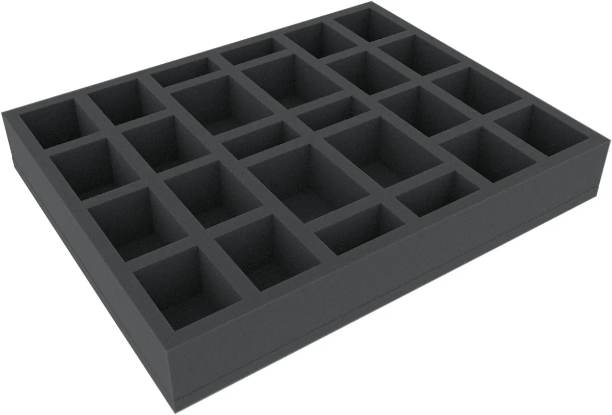 FSJQ050BO 50 mm Full-Size foam tray with 26 compartments
