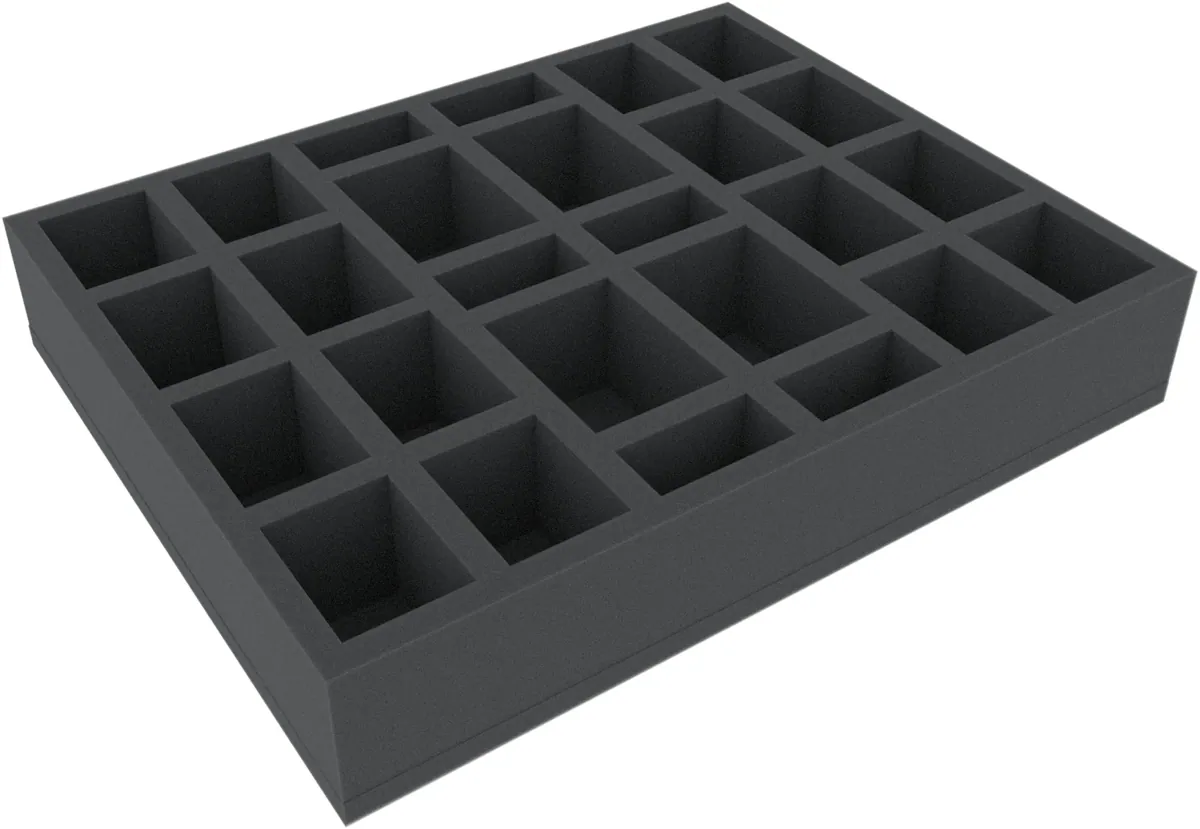 FSJQ060BO 60 mm Full-Size foam tray with 26 compartments