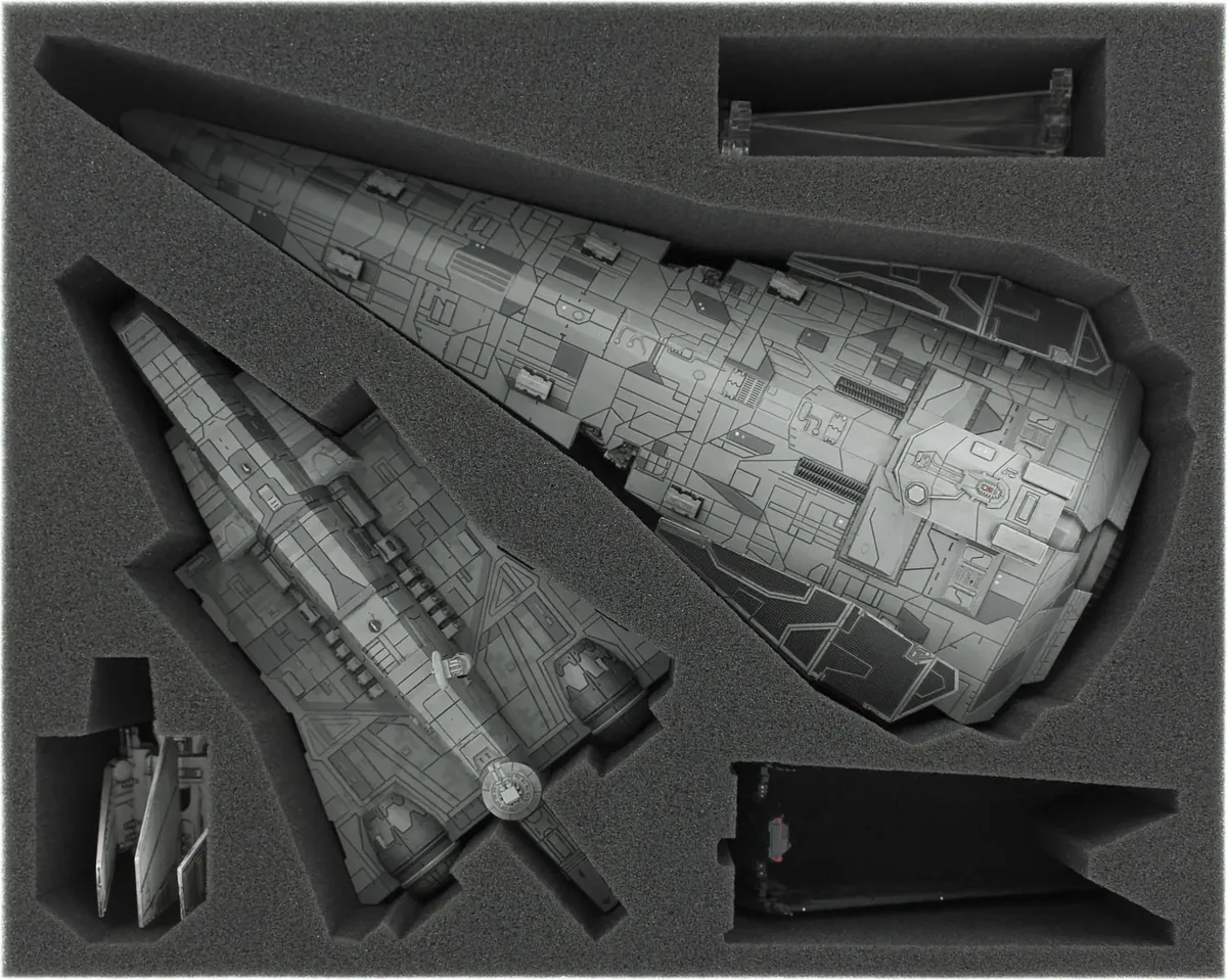 FSJT090BO 90 mm full-size foam tray for Star Wars X-WING Imperial Raider, Imperial Assault Carrier, Lambda-class Shuttle and Upsilon-class Shuttle
