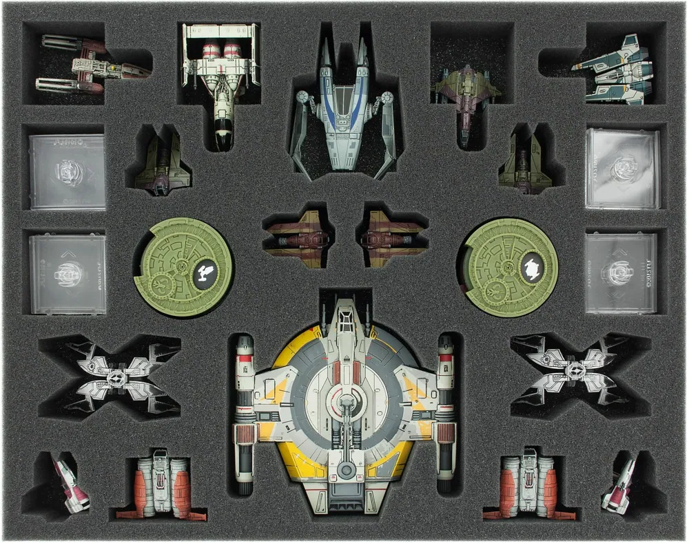 FSJZ040BO 40 mm full-size foam tray for Star Wars X-WING Shadow Caster, StarViper, M3-A Interceptor, IG-2000, Z-95, Kihraxz Fighter, Y-Wing and other