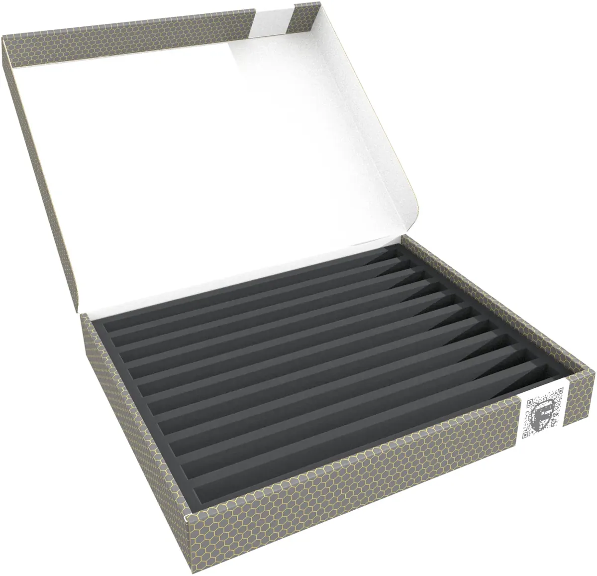 Feldherr Storage Box FSLB040 for model railway locomotives, wagons and vehicles - 10 slots for Z gauge vertical