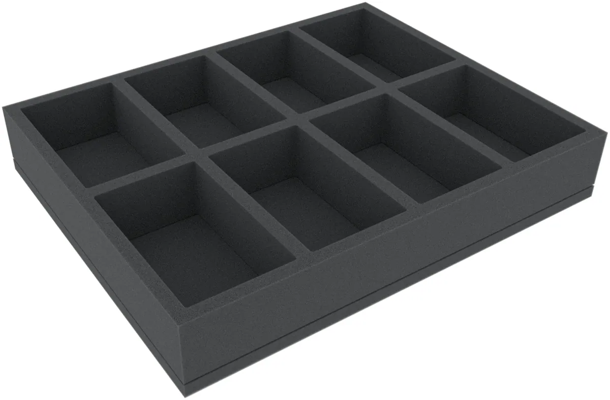 FSMEFC055BO 55 mm Full-Size foam tray with 8 compartments