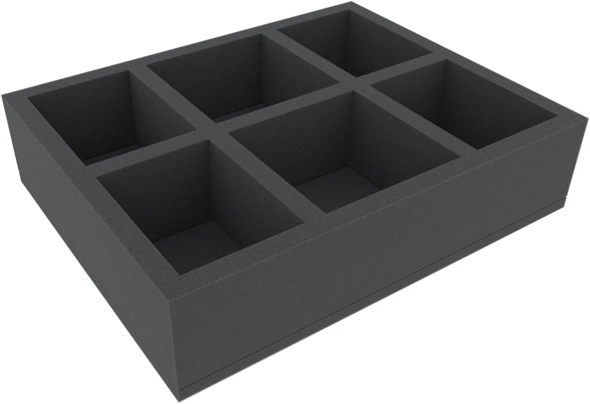 FSMEKU80BO 80 mm Full-Size foam tray with 6 compartments