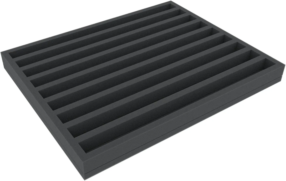 FSMELJ030BO 30 mm Full-Size foam tray with 9 compartments