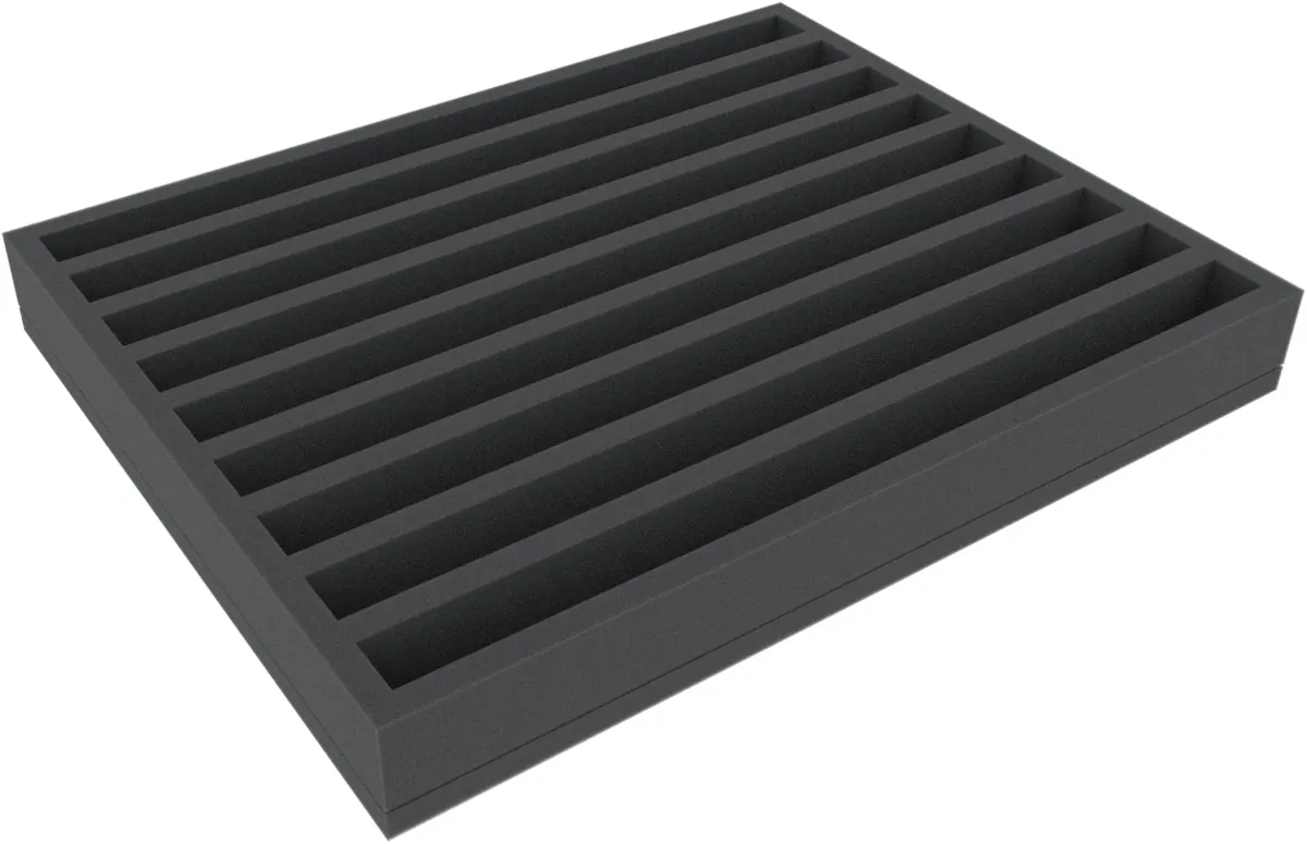FSMELJ040BO 40 mm Full-Size foam tray with 9 compartments