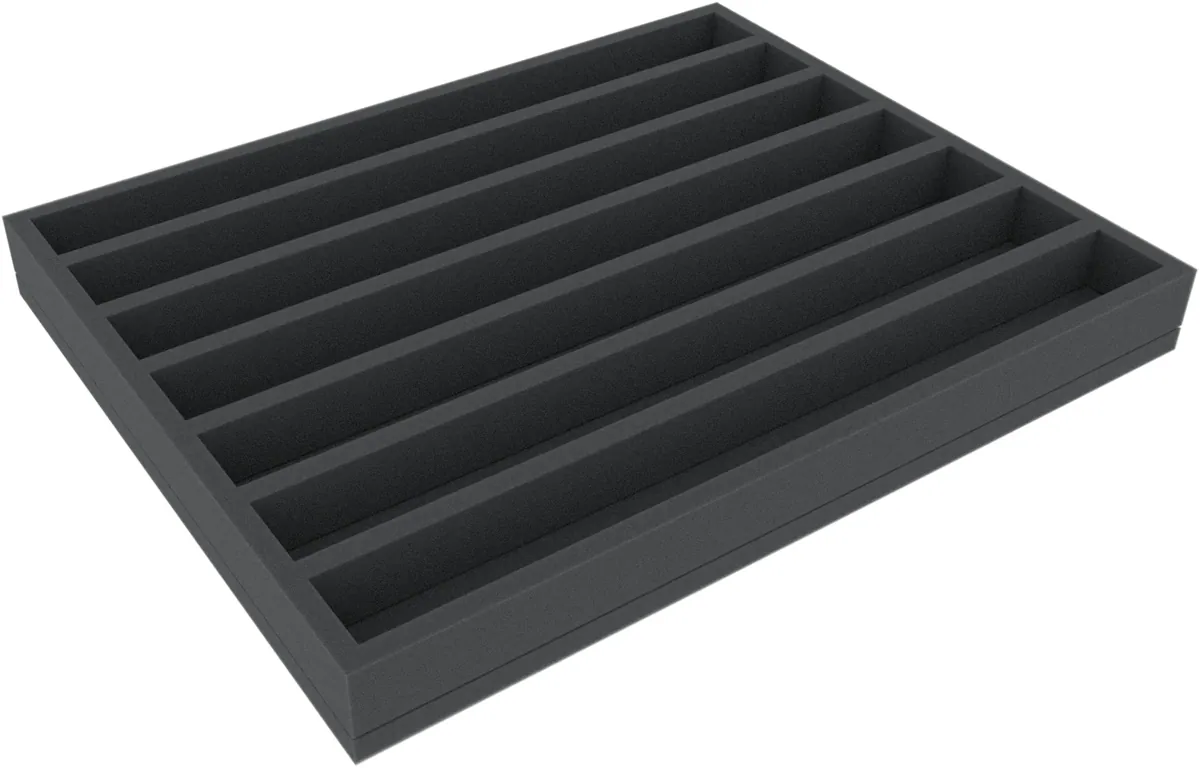 FSMELK035BO 35 mm Full-Size foam tray with 7 compartments