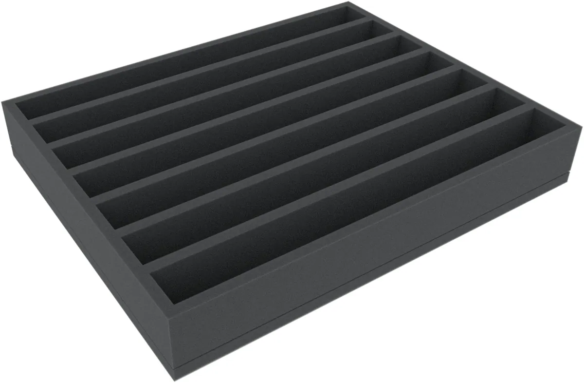 FSMELK050BO 50 mm Full-Size foam tray with 7 compartments