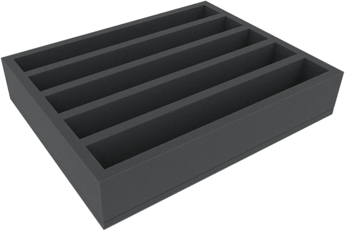 FSMELN065BO 65 mm Full-Size foam tray with 5 compartments