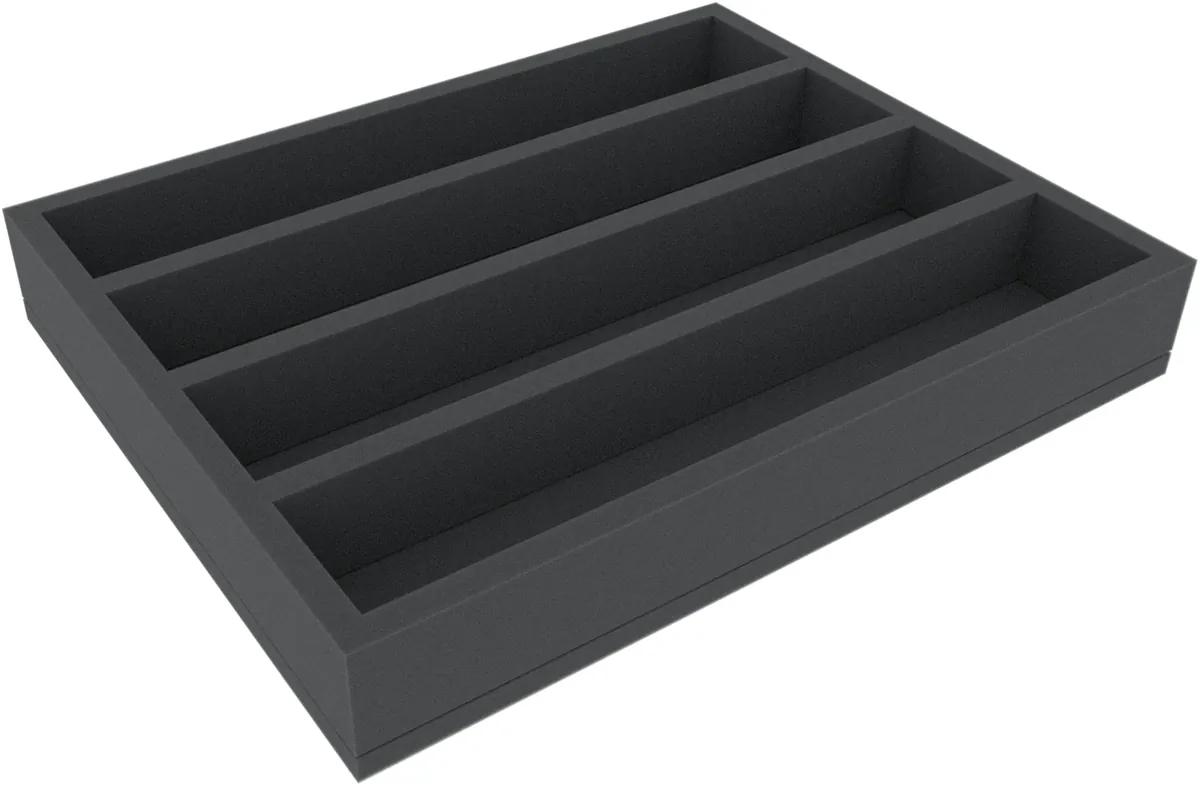FSMELP050BO 50 mm Full-Size foam tray with 4 compartments