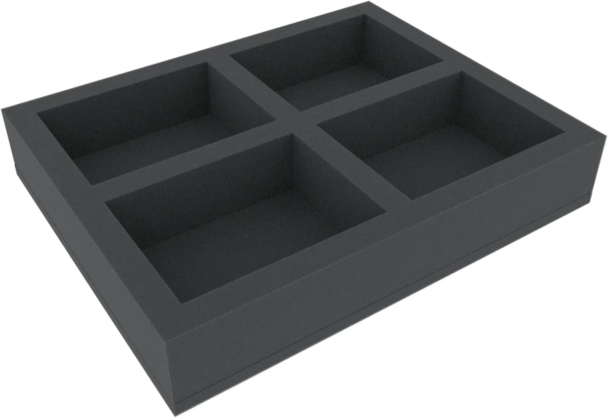 FSMELX060BO 60 mm Full-Size foam tray with 4 compartments