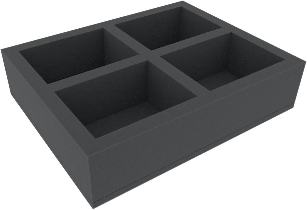 FSMELX080BO 80 mm Full-Size foam tray with 4 compartments