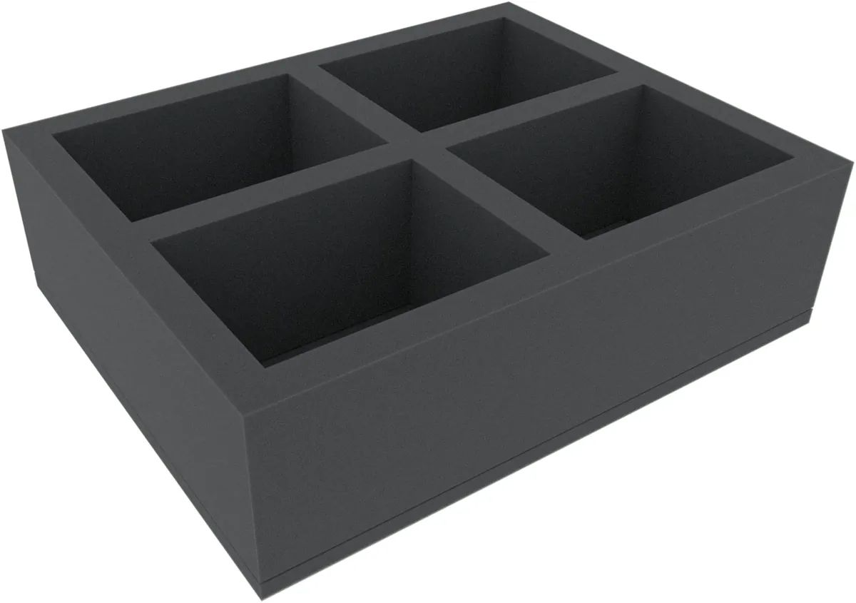 FSMELX100BO 100 mm Full-Size foam tray with 4 compartments