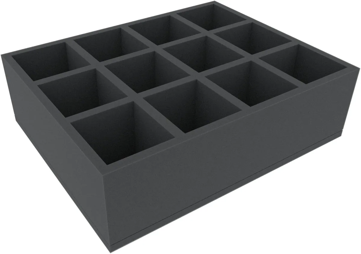 FSMEPQ100BO 100 mm Full-Size foam tray with 12 compartments