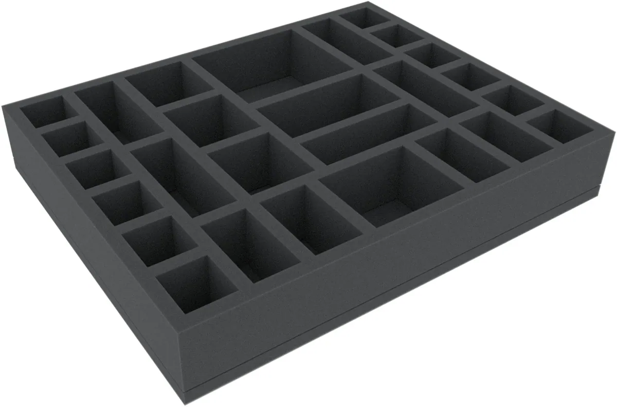FSMETT055BO 55 mm Full-Size foam tray with 27 compartments