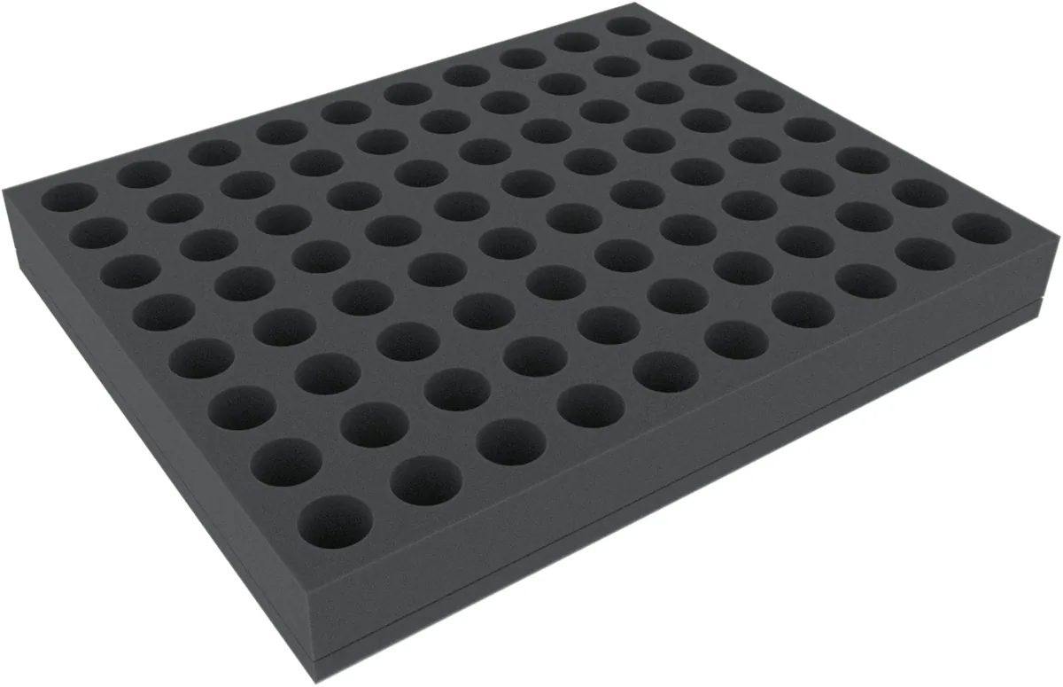 FSMEUN040BO 40 mm Full-Size foam tray with 80 compartments