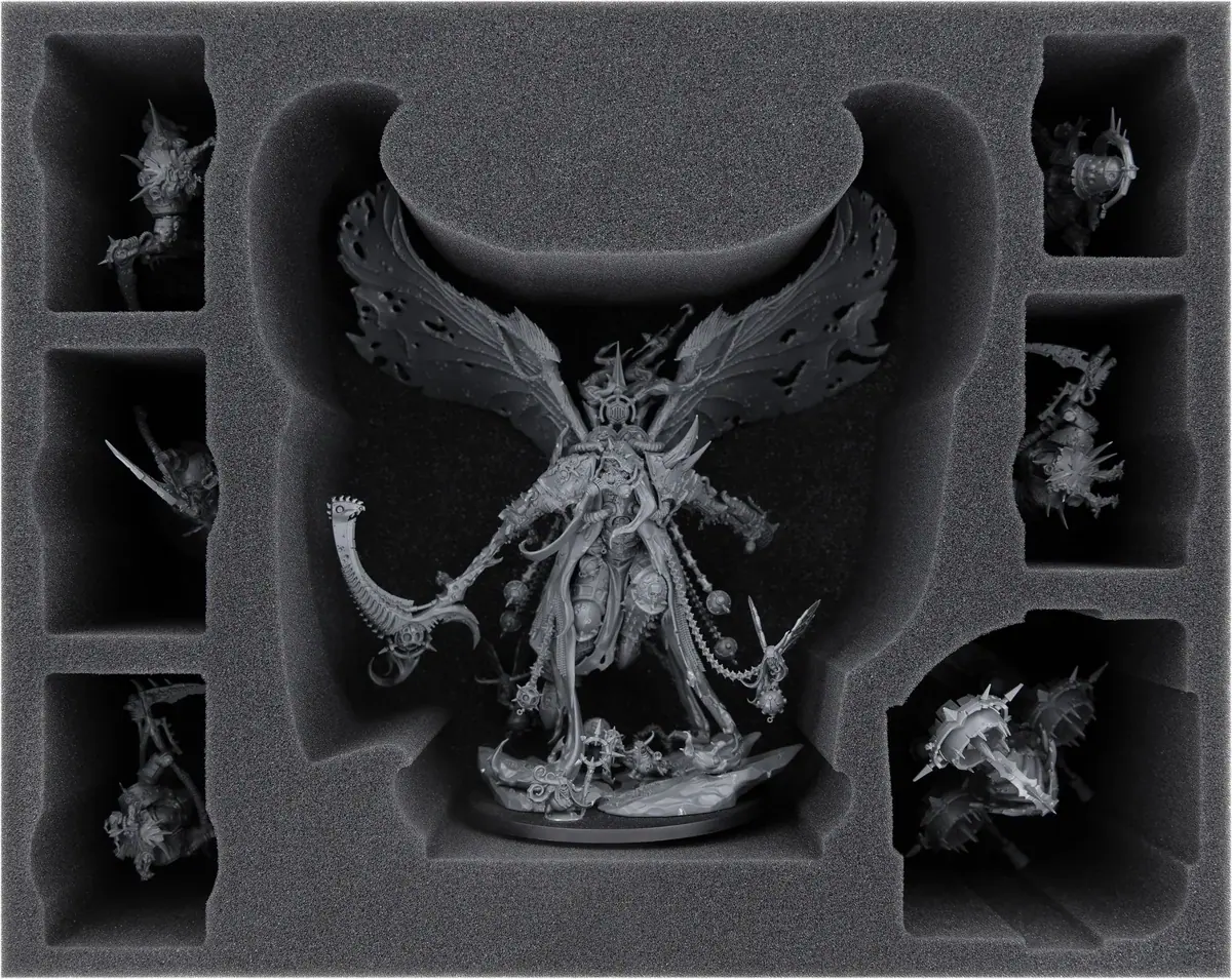FSMFAX120BO Feldherr foam tray for Mortarion + Foetid Bloat-drone + 5 miniatures