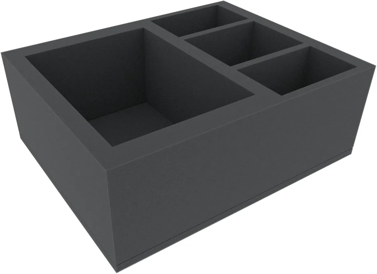 FSMFCZ125BO 125 mm Full-Size foam tray with 4 compartments