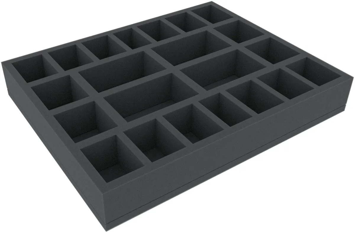 FSMFEU050BO 50 mm Full-Size foam tray with 22 compartments