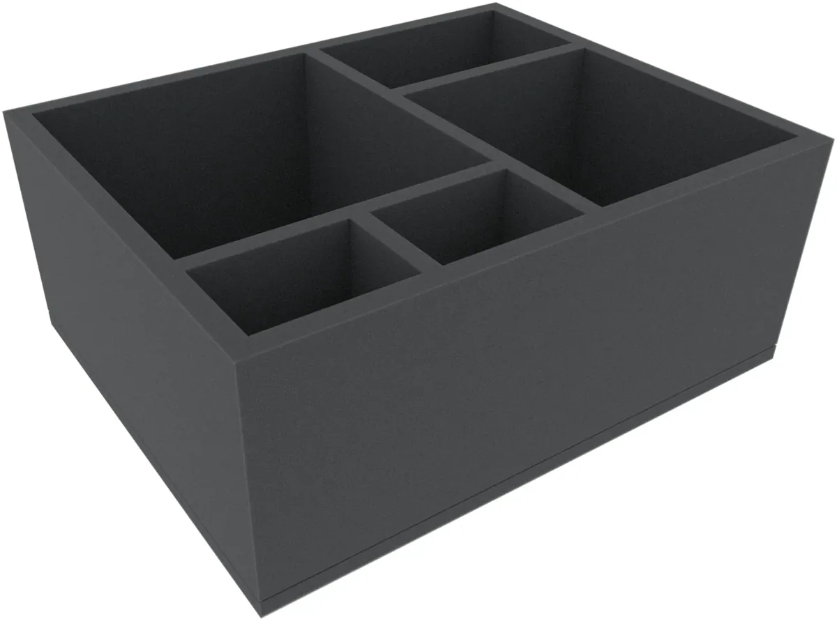 FSMFFM140BO 140 mm Full-Size foam tray with 5 compartments