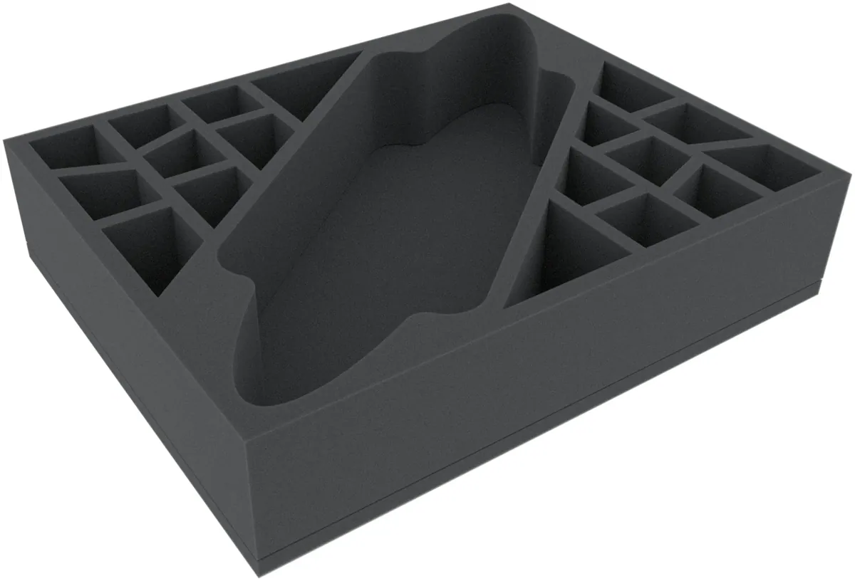 FSMFFP075BO 75 mm Full-Size foam tray with 25 compartments