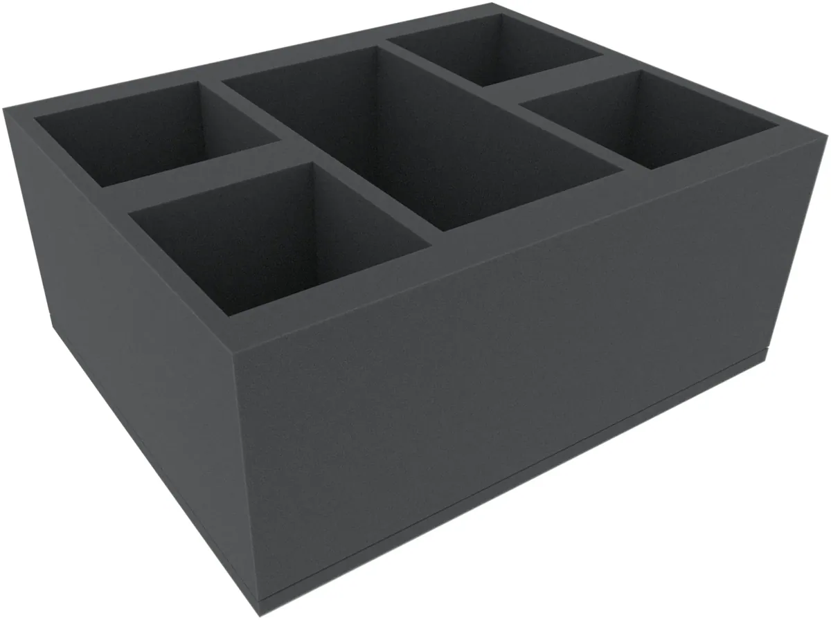 FSMFGI145BO 145 mm Full-Size foam tray with 5 compartments
