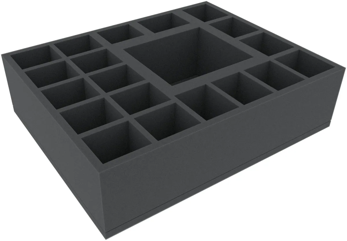 FSMFHD090BO 90 mm Full-Size foam tray with 20 compartments