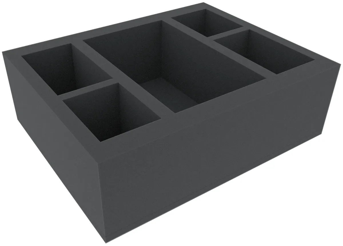 FSMFHY110BO 110 mm Full-Size foam tray with 5 compartments