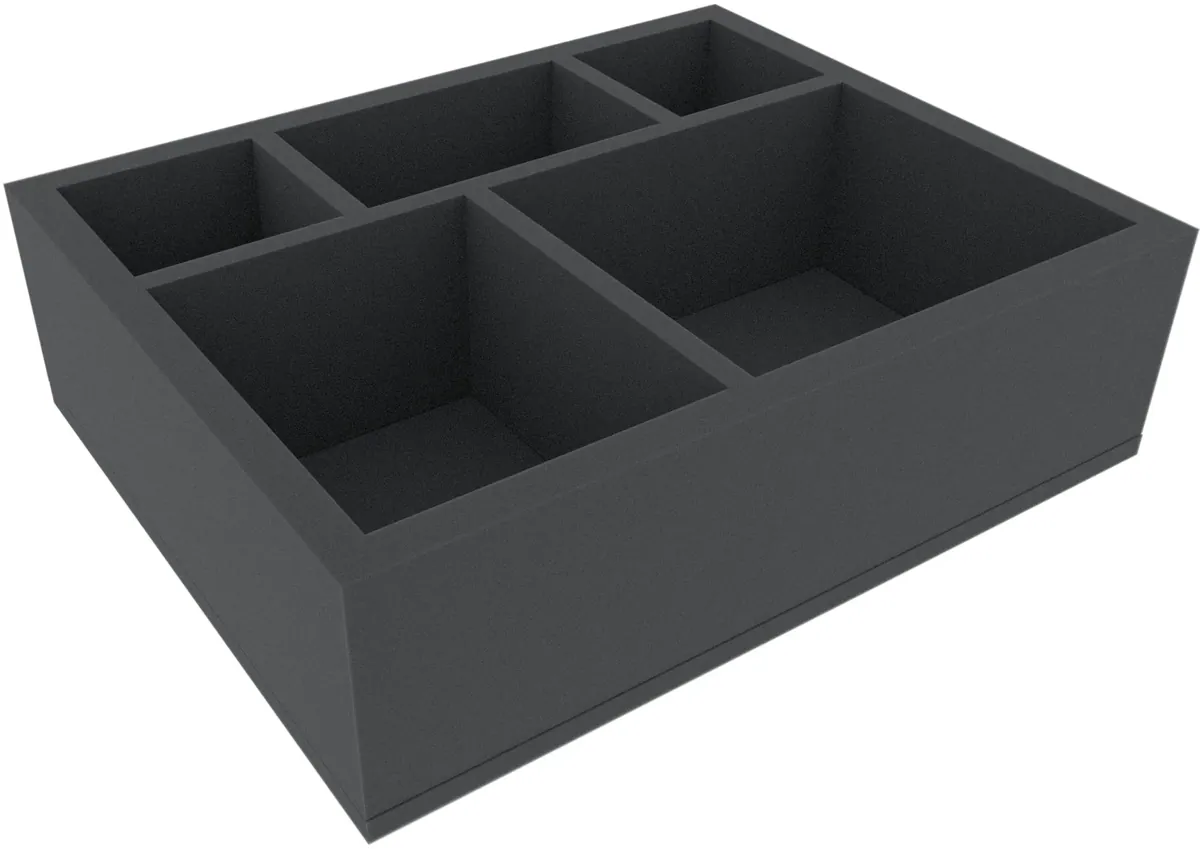 FSMFMY100BO 100 mm Full-Size foam tray with 5 compartments