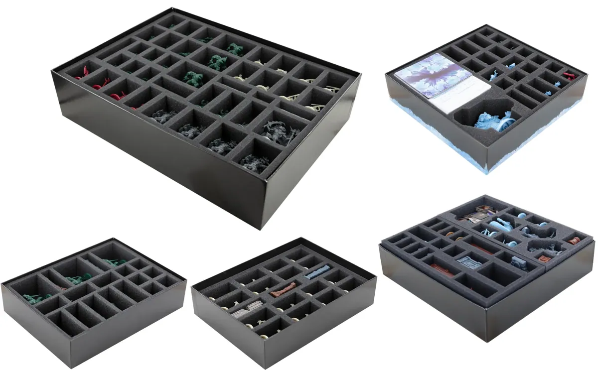 Feldherr foam Bundle for HeroQuest (2021) core game + 4 expansions - in original board game boxes