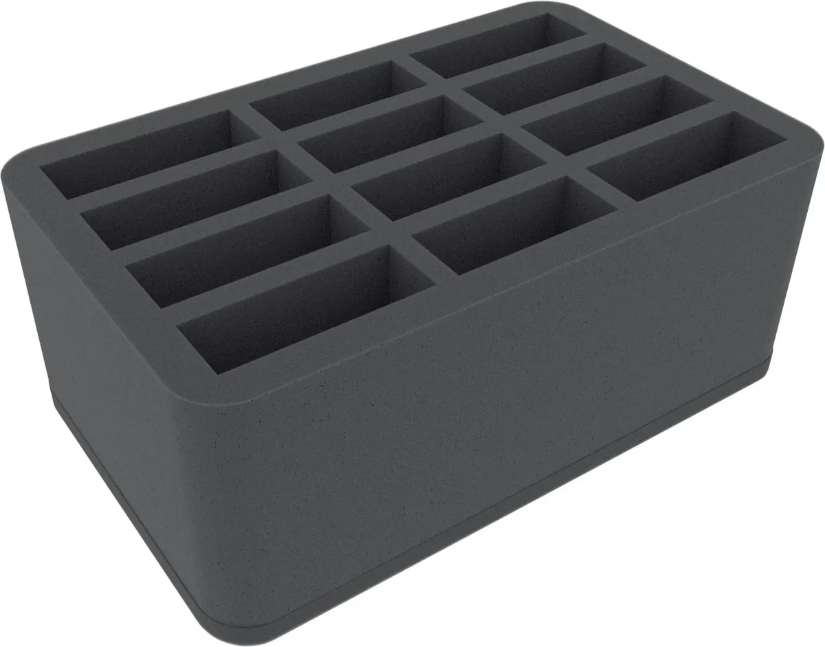 HS110I003BO 100 mm Half-Size foam tray with 12 compartments
