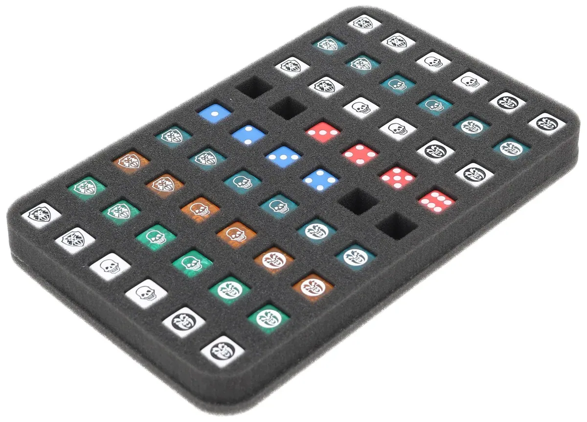HS025A005 Feldherr foam tray for HeroQuest - 54 dice