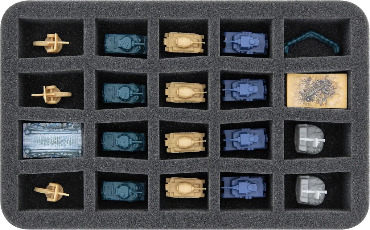 HS035A041 Feldherr foam tray for Memoir 44 - Tanks and Obstacles - 20 compartments