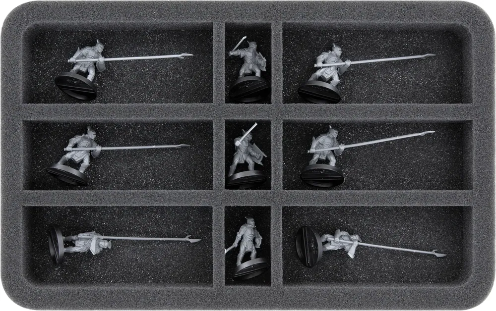 HS035A049 Feldherr foam tray for Middle-earth Strategy Battle Game - 9 compartments