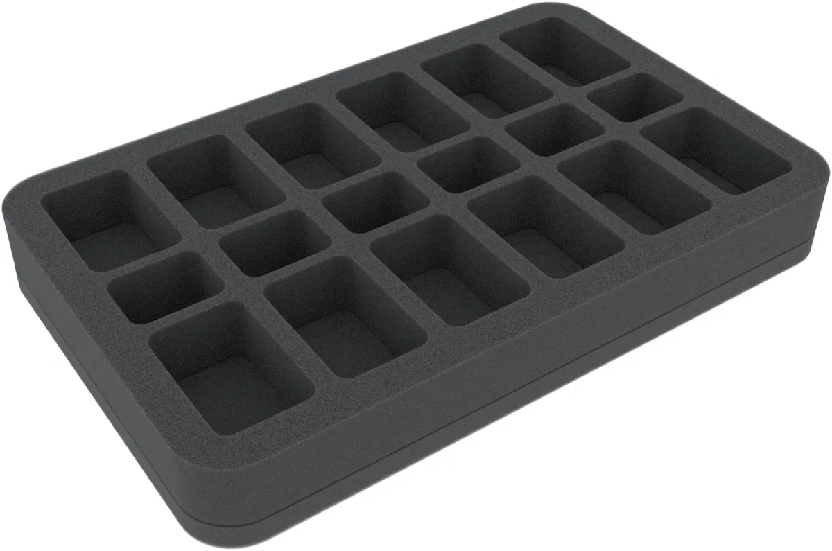 HS035A054 Feldherr Foam Tray with 18 compartments for Flames of War - small and medium Bases
