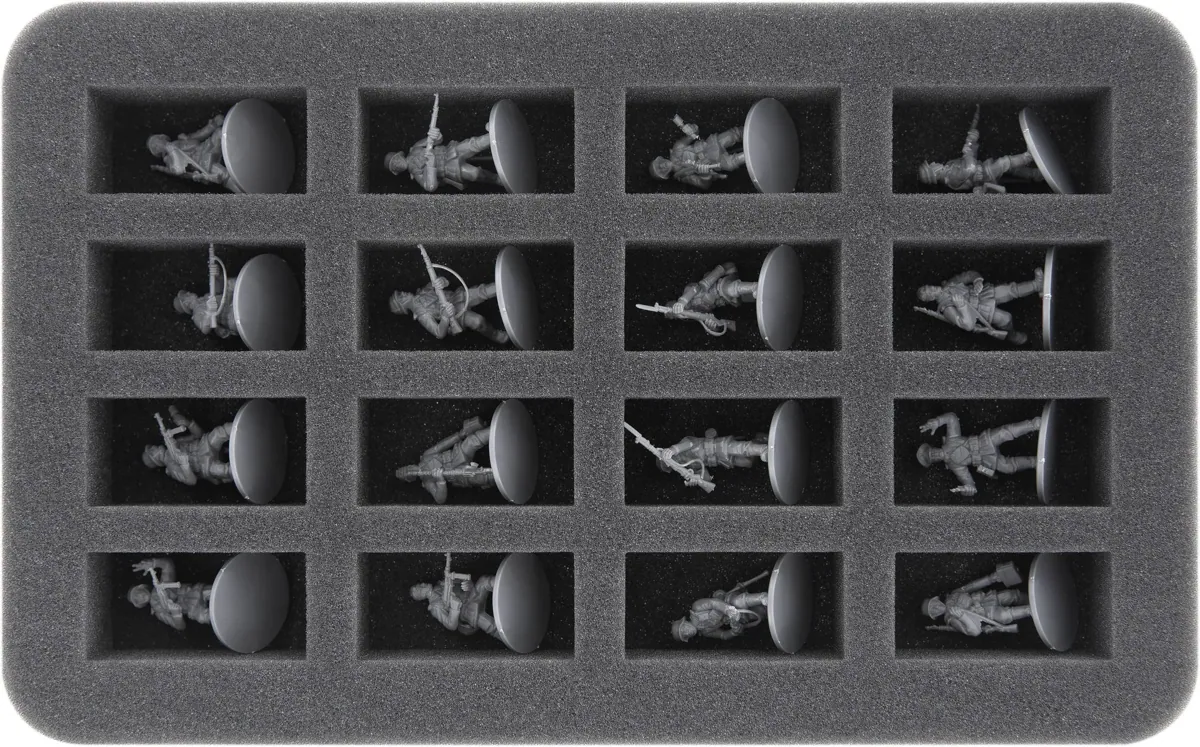 HS035BA06 Foam Tray for Bolt Action - 16 miniatures