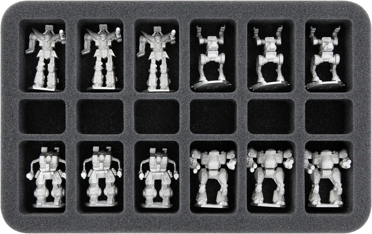 HS035BT02 Feldherr foam tray for BattleTech - 12 Mechs + accessories