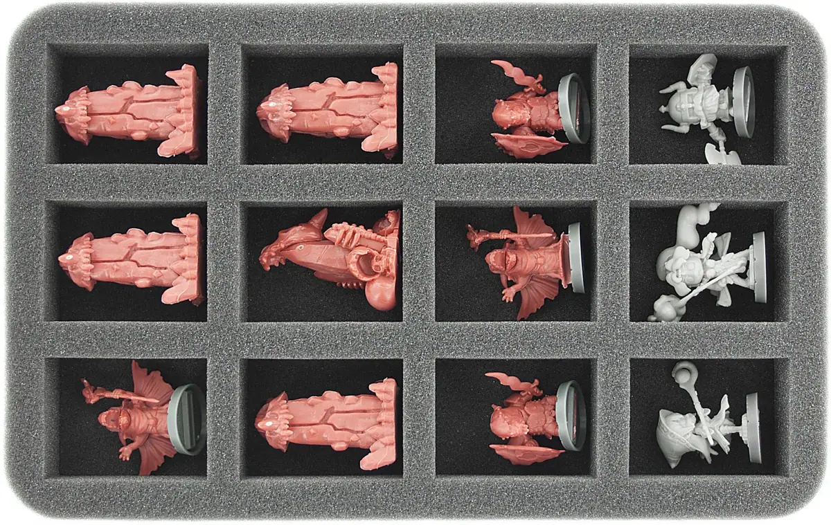 HS035SD08 35 mm Half-Size Foam Tray for 12 Super Dungeon Explore figures