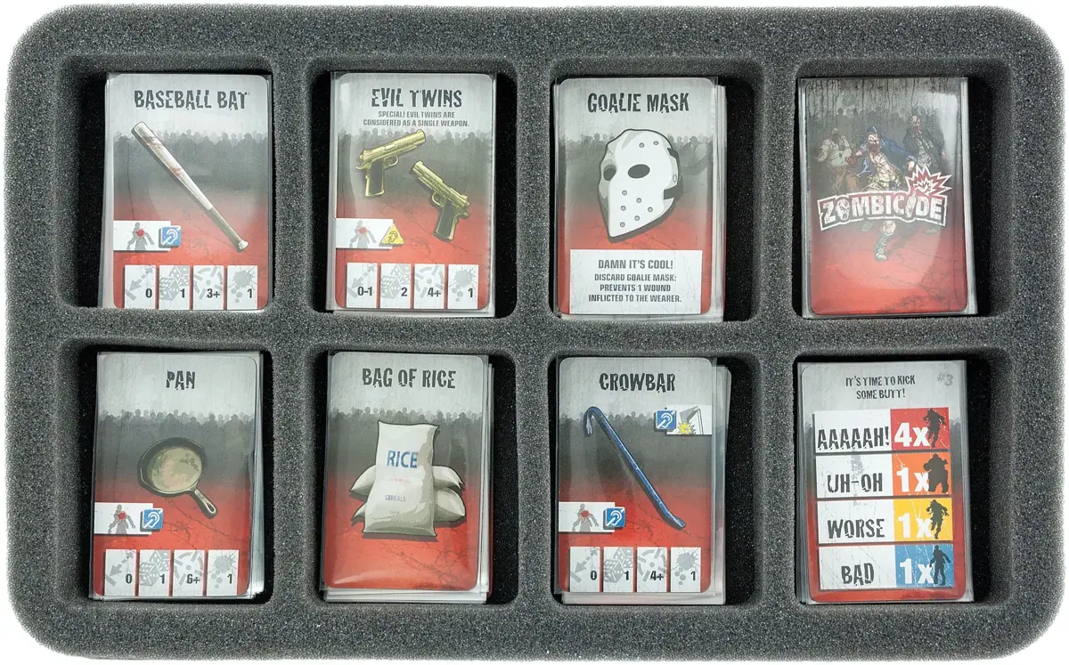 HS035ZC01 35 mm half-size Figure Foam Tray for Zombicide cards and token