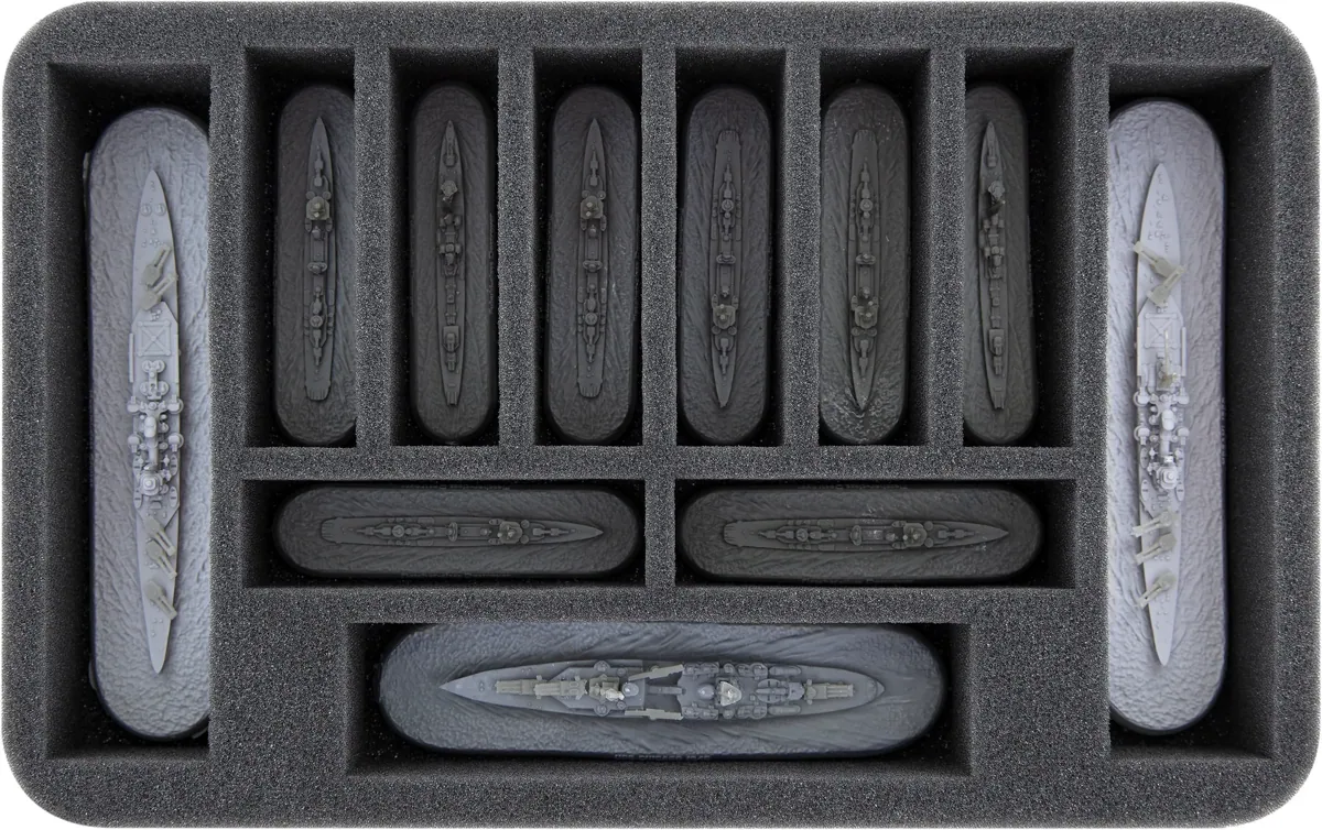 HS045A011 Feldherr foam tray for Victory at Sea - 11 miniatures