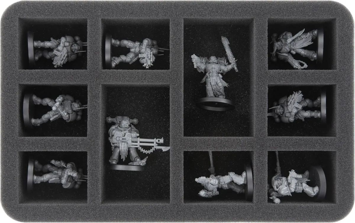 HS050A062 Feldherr foam tray for Chaos Space Marines - 10 compartments