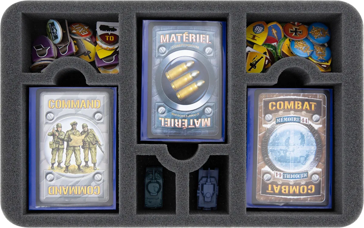 HS050A084 Feldherr foam tray for Memoir 44 - cards and tokens - 7 compartments