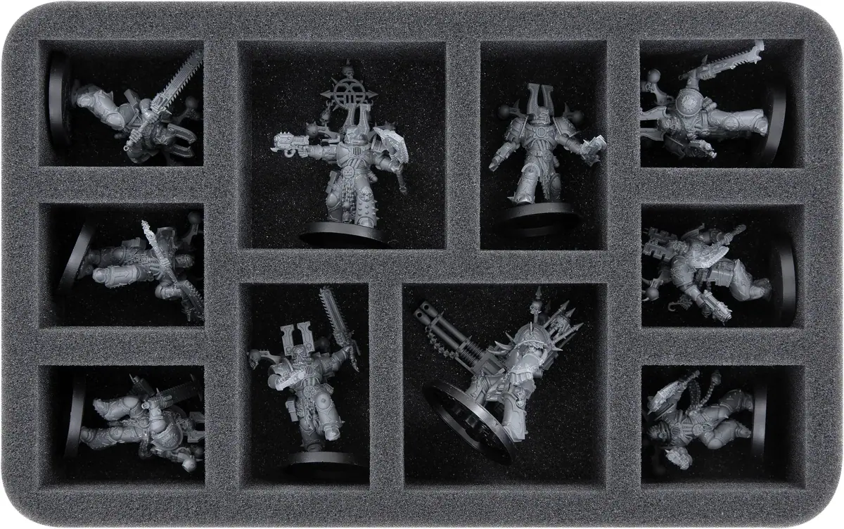 HS050A130 Feldherr foam tray for Chaos Space Marines - 10 compartments